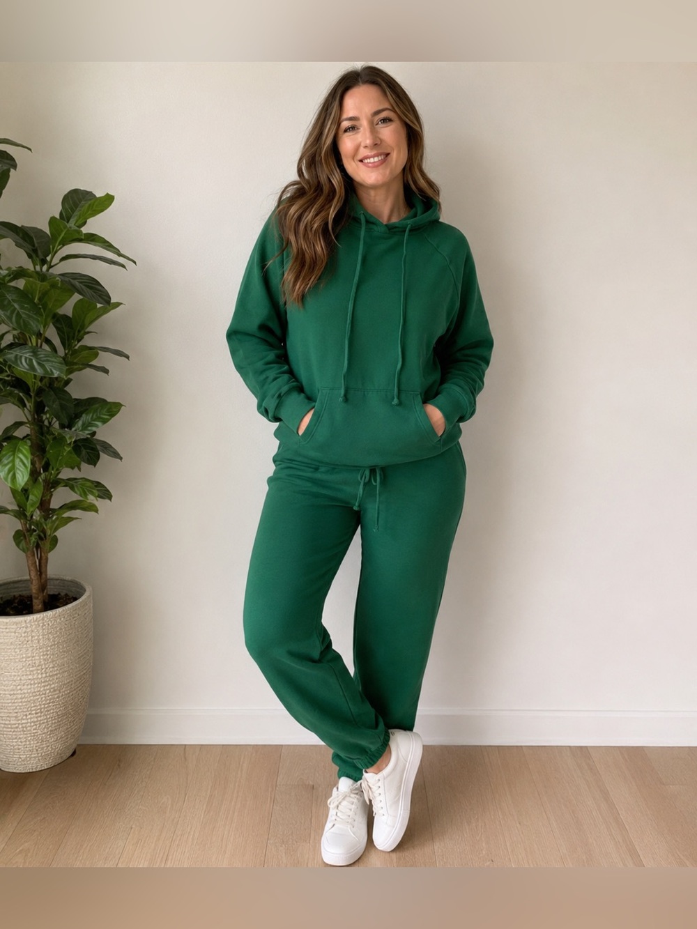 Women's Emerald Green Cozy Sweatsuit Set